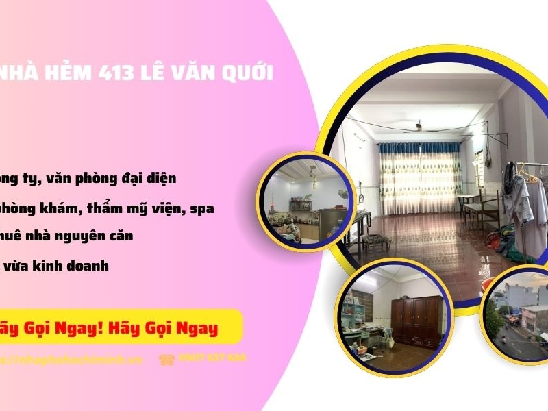 Bán Nhà Đẹp Hẻm 413 Lê Văn Quới  Bình Tân, 4 Lầu BTCT, Vị Trí Kinh Doanh
