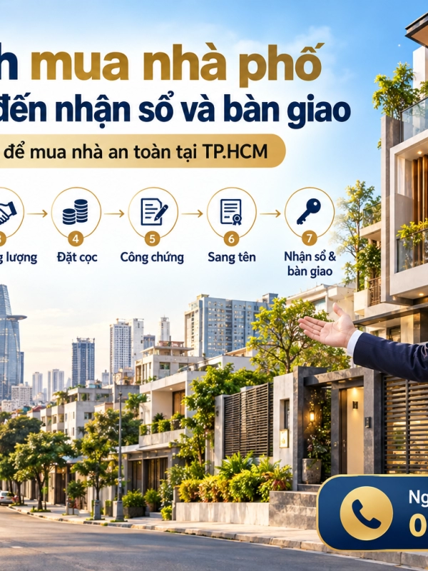 Quy trình mua nhà phố từ tìm nhà đến nhận sổ và bàn giao