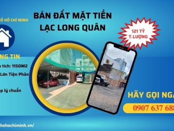 Bán Đất 3 Mặt Tiền Lạc Long Quân Bình Tân, 1150m2, Đất Lớn Tiện Phân Lô