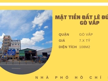 Bán Đất Mặt Tiền Lê Đức Thọ Gò Vấp, 108m2, Ngang Lớn, Giá Rẻ