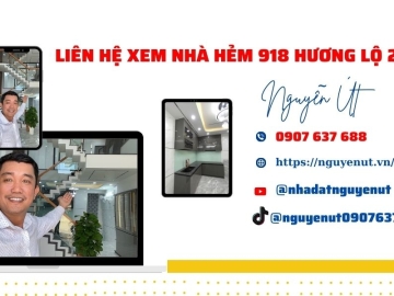 Bán Gấp Nhà Hẻm 918 Hương Lộ 2 Bình Tân, 5 Lầu, Nhà Mới Đẹp, Giá Rẻ