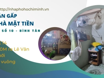 Bán Gấp Nhà Mặt Tiền Đường số 10 Bình Tân 3 Tầng, Giá Rẻ
