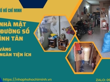 Bán Gấp Nhà Mặt Tiền Đường số 10 Bình Tân 3 Tầng, Giá Rẻ
