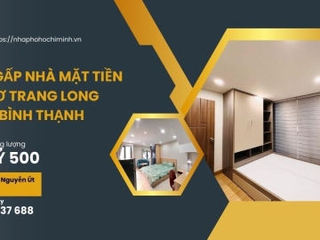Bán Gấp Nhà Mặt Tiền Kinh Doanh Nơ Trang Long Bình Thạnh 4 Tầng