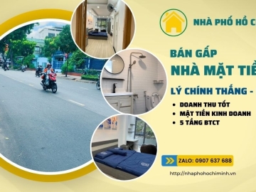 Bán Gấp Nhà Mặt Tiền Lý Chính Thắng Quận 3, Vị Trí Đỉnh, Doanh Thu Hằng Năm Cao