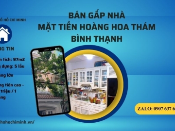 Bán Nhà 2 Mặt Tiền Hoàng Hoa Thám Bình Thạnh, 97m2, 5 Lầu, Thu Nhập Cao