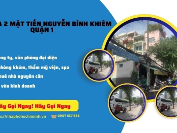 Bán Nhà 2 Mặt Tiền Nguyễn Bỉnh Khiêm Quận 1, 135m2, 4 Lầu Tiện Xây Mới