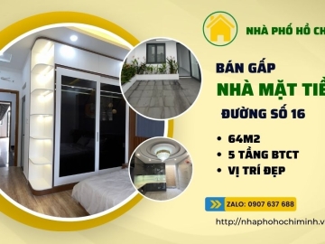 Bán Nhà Biệt Thự Mặt Tiền Đường Số 16 Bình Tân, 5 Lầu BTCT, Giá Rẻ