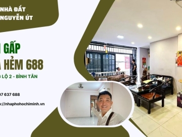Bán Nhà Đẹp Hẻm 688 Hương Lộ 2 Bình Tân, 48m2, 1 trệt 2 lầu BTCT chỉ 4 tỷ 100 triệu thương lượng