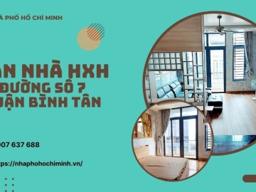 Bán Nhà Đẹp Hẻm Xe Hơi Đường Số 7 Bình Tân 4 Tầng BTCT, Giá Rẻ
