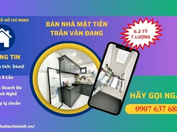 Bán Nhà Đẹp Trần Văn Đang Quận 3, 5 Lầu, 7 Phòng Ngủ, Vị Trí Đẹp, Nhỉnh 6 Tỷ