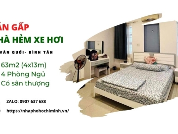 Bán Nhà Hẻm 255 Lê Văn Quới Bình Tân Tiện Kinh Doanh,4 Lầu BTCT Nhỉnh 5 tỷ