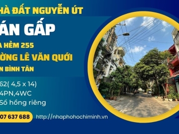 Bán Nhà Hẻm 255 Lê Văn Quới Bình Tân Tiện Kinh Doanh,4 Lầu BTCT Nhỉnh 5 tỷ