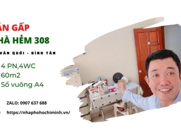 Bán Nhà Hẻm 308 Lê Văn Quới Bình Tân 60m2,Hoàn Công Đầy Đủ Nhỉnh 5 tỷ