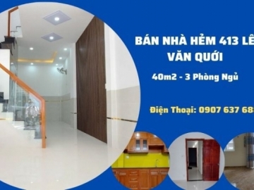 Bán Nhà Hẻm 413 Lê Văn Quới Bình Tân, 40m2, 3 Tầng, 3 P.Ngủ, Giá Rẻ Bán Nhà Hẻm 413 Lê Văn Quới Bình Tân, 40m2, 3 Tầng, 3 P.Ngủ, Giá Rẻ