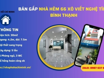 Bán Nhà Hẻm 66 Xô Viết Nghệ Tĩnh Bình Thạnh, 5 Lầu Giá Rẻ Bán Nhà Hẻm 66 Xô Viết Nghệ Tĩnh Bình Thạnh, 5 Lầu Giá Rẻ