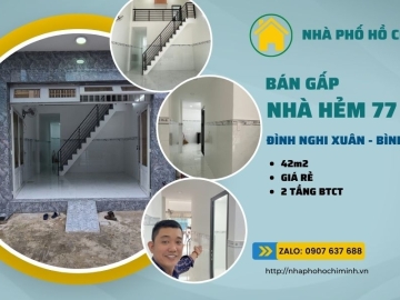 Bán Nhà Hẻm 77 Đình Nghi Xuân Bình Tân, Nhà Mới Ở ngay, 42m2, Giá Tốt Trong Khu Vực