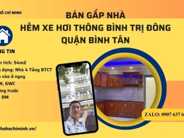Bán Nhà Hẻm Oto Bình Trị Đông Bình Tân, 4 Lầu, 5 Phòng Ngủ, Mới Đẹp Bán Nhà Hẻm Oto Bình Trị Đông Bình Tân, 4 Lầu, 5 Phòng Ngủ, Mới Đẹp