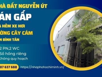 Bán Nhà Hẻm Xe Hơi Cây Cám Bình Tân, 2 phòng ngủ, giá cực tốt  Bán Nhà Hẻm Xe Hơi Cây Cám Bình Tân, 2 phòng ngủ, giá cực tốt