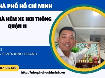 Bán Nhà Hẻm Xe Hơi Thông Bình Thới Quận 11, 1 Trệt 1 Lầu, Ở Ngay, Giá Rẻ