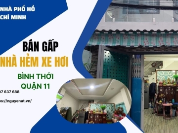 Bán Nhà Hẻm Xe Hơi Thông Bình Thới Quận 11, 1 Trệt 1 Lầu, Ở Ngay, Giá Rẻ