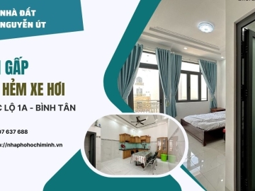 Bán Nhà Hẻm Xe Hơi Thông Quốc Lộ 1A Bình Tân 4 Tầng,Nhà Mới Ở Ngay 