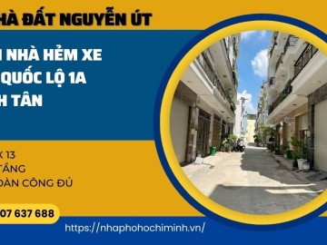 Bán Nhà Hẻm Xe Hơi Thông Quốc Lộ 1A Bình Tân 4 Tầng,Nhà Mới Ở Ngay 