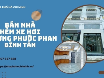 Bán Nhà Hẻm Xe Hơi Trương Phước Phan Bình Tân, 4 Lầu Hoàn Công Đủ