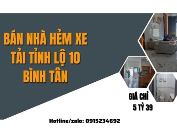 Bán Nhà Hẻm Xe Tải Tỉnh Lộ 10 Bình Tân, 62m2, 4 Lầu, 4 Phòng Ngủ