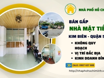 Bán Nhà Lô Góc 2 Mặt Tiền Kinh Doanh Kim Biên Quận 5, Không Quy Hoạch, Lộ Giới