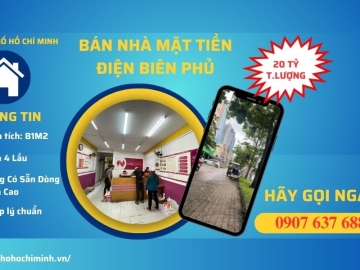 Bán Nhà Mặt Kinh Doanh Điện Biên Phủ Bình Thạnh, 81m2, Doanh Thu Sẵn Cao