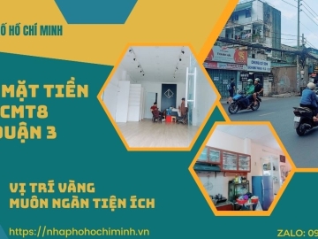 Bán Nhà Mặt Tiền Cách Mạng Tháng 8 Quận 3 3 Tầng BTCT , Giá Cực Rẻ 