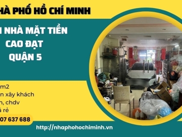 Bán Nhà Mặt Tiền Cao Đạt Quận 5 90m2, Giá Đầu Tư