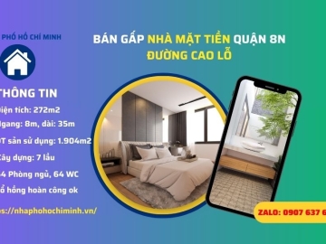 Bán Nhà Mặt Tiền Cao Lỗ Quận 8, 7 Tầng, Có Sẵn Dòng Tiền Khủng