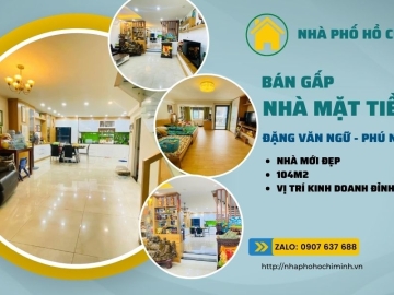 Bán Nhà Mặt Tiền Đặng Văn Ngữ Phú Nhuận, 104m2, Vị Trí Kinh Doanh, Ngang 5.7, Sổ Vuông