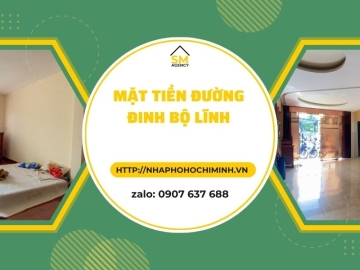 Bán Nhà Mặt Tiền Đinh Bộ Lĩnh Bình Thạnh, 4 Lầu, Tiện Kinh Doanh, Hoàn Công Đủ