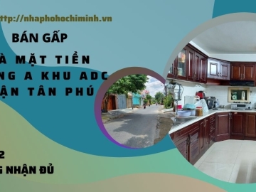 Bán Nhà Mặt Tiền Đường A Khu ADC Tân Phú, 86m2, 5 Tầng, Sổ Hồng Hoàn Công