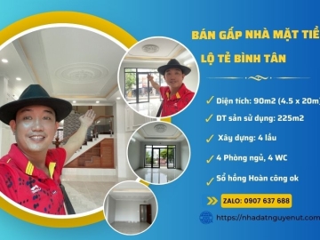 Bán Nhà Mặt Tiền Đường Lộ Tẻ Bình Tân, Kinh Doanh Đa Ngành Nghề, 4 Lầu