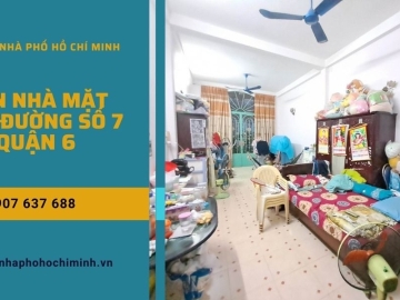Bán Nhà Mặt Tiền Đường số 7 Quận 6 80m2, Hoàn Công Đủ, Không Quy Hoạch