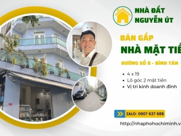 Bán Nhà Mặt Tiền Đường Số 8 Bình Tân Sát Lê Văn Quới 73m2 nhỉnh 8 tỷ TL