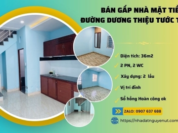 Bán Nhà Mặt Tiền Dương Thiệu Tước Tân Phú, SHR A4, Ở Ngay Chỉ 4 Tỷ