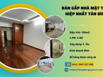 Bán Nhà Mặt Tiền Hiệp Nhất Tân Bình, 126m2, Ngang Lớn, 5 Lầu Hoàn Công Đủ