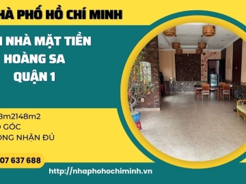 Bán Nhà Mặt Tiền Hoàng Sa Quận 1, Lô Góc 148m2, Công Nhận Đủ