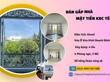 Bán Nhà Mặt Tiền KDC Tên Lửa Bình Tân, 4 Lầu Hoàn Công Đủ, Giá Rẻ