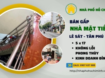 Bán Nhà Mặt Tiền Lê Sát Tân Phú 85m2, Sổ Vuông, Giá Rẻ