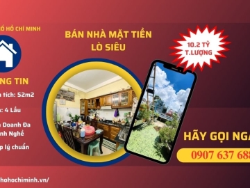 Bán Nhà Mặt Tiền Lò Siêu Quận 11, 52m2, 4 Lầu, Sổ Hồng Hoàn Công