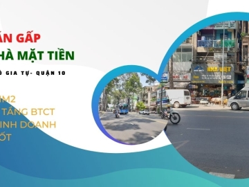 Bán Nhà Mặt Tiền Ngô Gia Tự quận 10 4 tầng BTCT ,thu nhập tốt