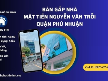Bán Nhà Mặt Tiền Ngộp Nguyễn Văn Trỗi Phú Nhuận, 4 Lầu, Tiện Làm Văn Phòng, Building