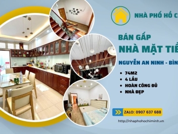 Bán Nhà Mặt Tiền Nguyễn An Ninh Bình Thạnh, Nhà Đẹp, Hiện Đại, Hoàn Công Đủ