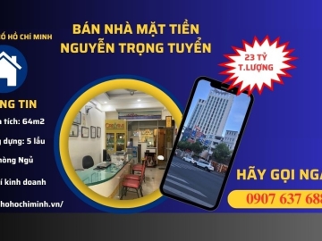 Bán Nhà Mặt Tiền Nguyễn Trọng Tuyển Phú Nhuận, 64m2, 5 Tầng Hoàn Công Đủ